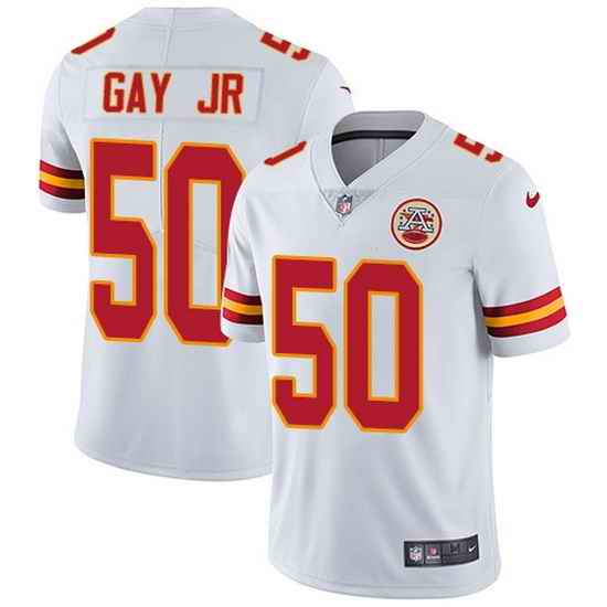 Nike Chiefs 50 Willie Gay Jr  White Men Stitched NFL Vapor Untouchable Limited Jersey